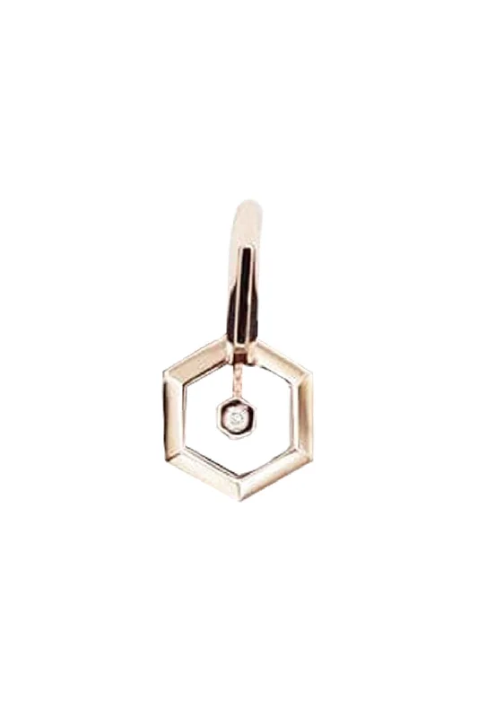 Double Hexagon Diamond Hoop