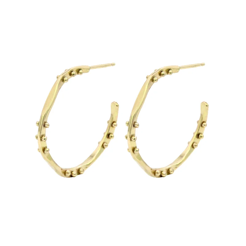 Flux Dot Hoop Earrings - Gold