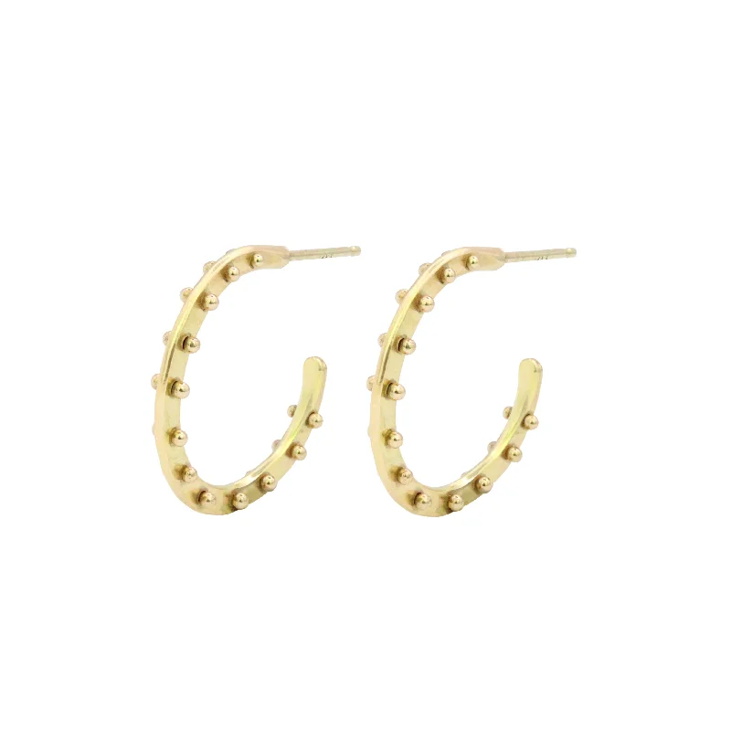 Full Dot Hoop Earrings