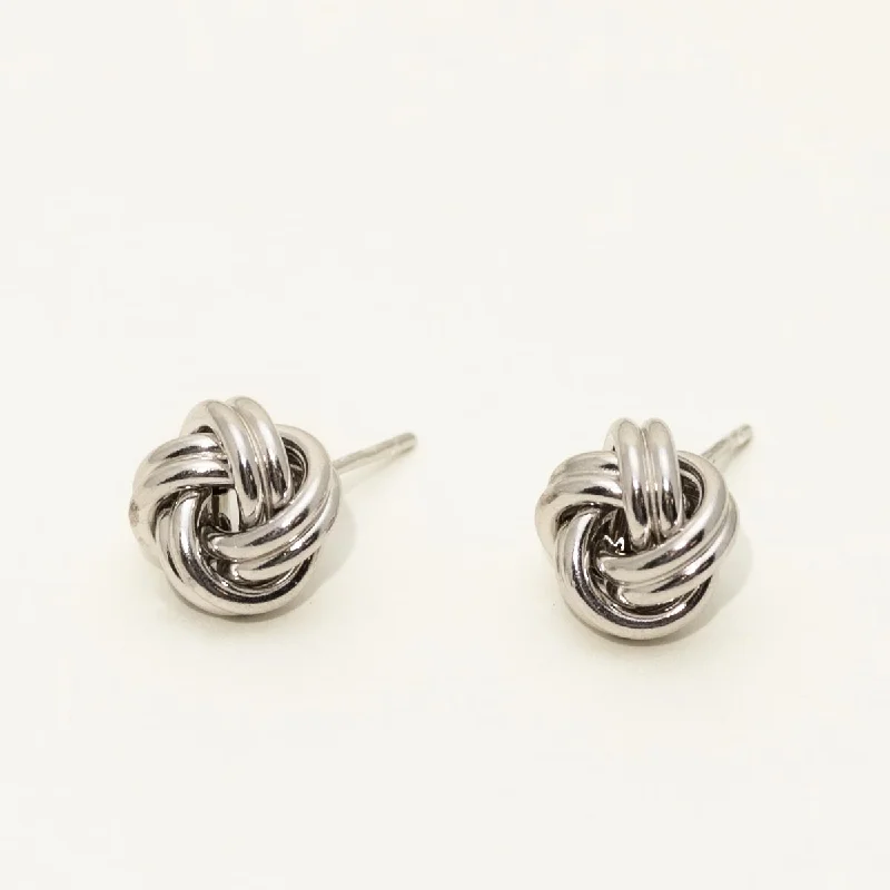 Love Knot Stud Earring in Sterling Silver