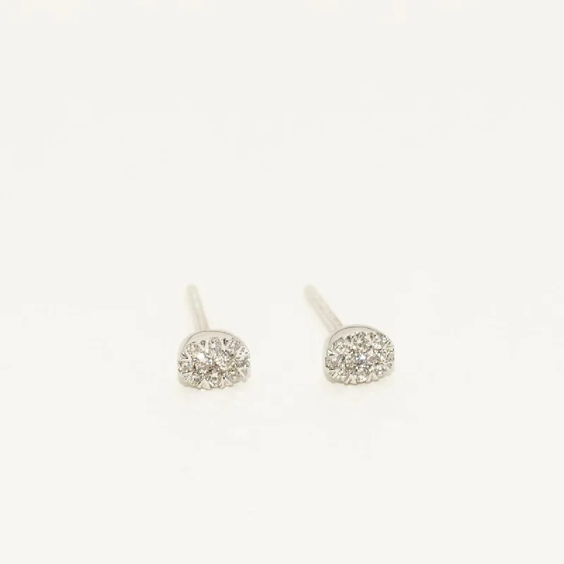 Lovebright Diamond Oval Stud Earrings in 10kt White Gold (1/7ct tw)