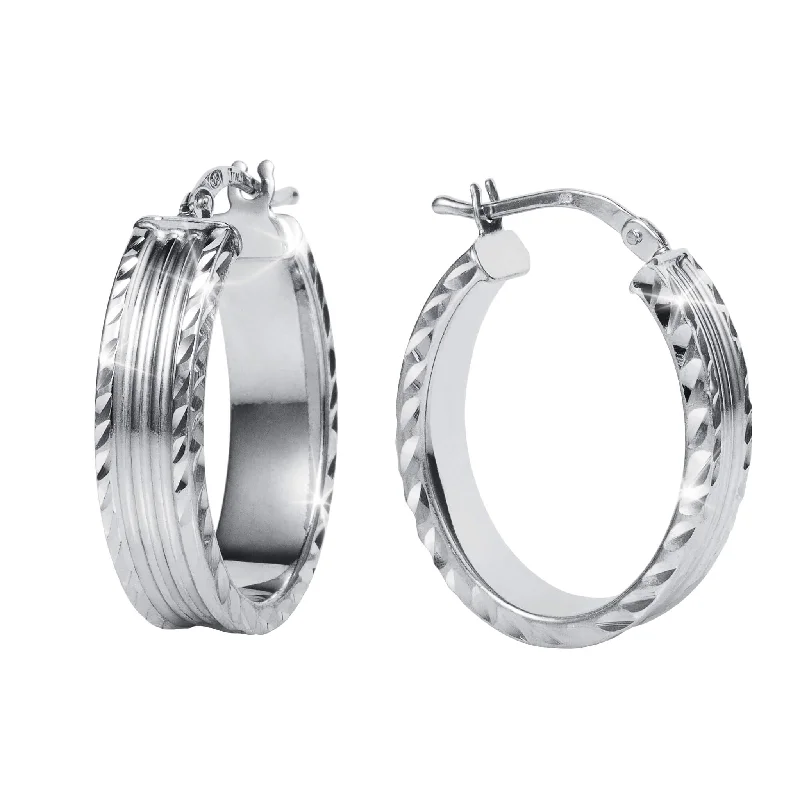 Roma Treasures Oval Hoop Earrings