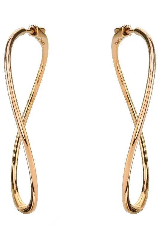 Rose Gold Twisted Hoop Earrings