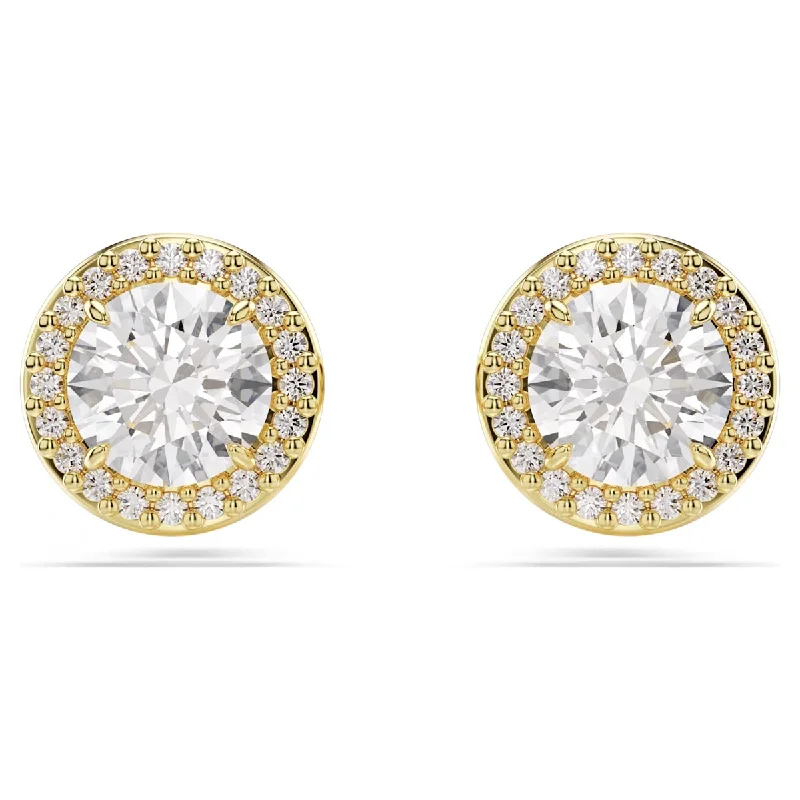 Swarovski Una Stud Earring in Yellow Toned Metal