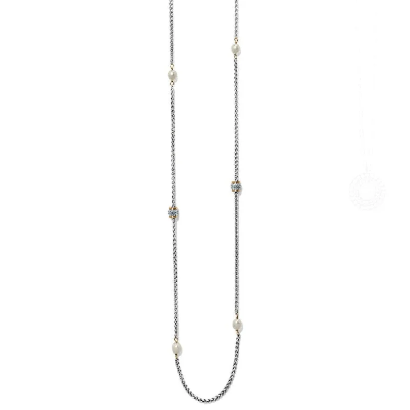 Brighton Meridian Petite Pearl Two Tone Long Necklace