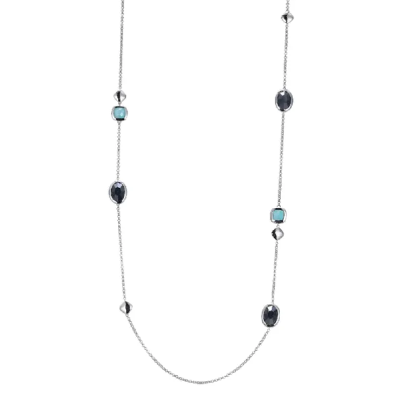 Elle "Mirage" Amazonite & Hematite Station Necklace