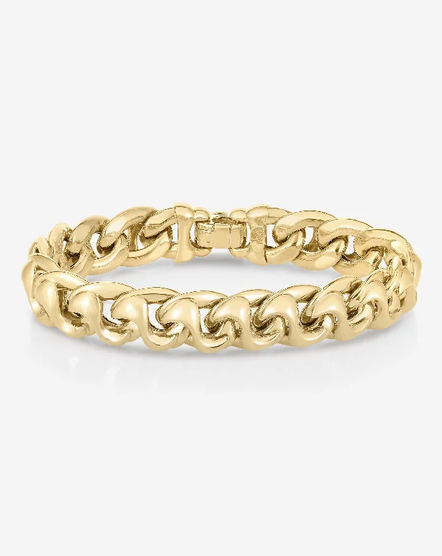 Gold Curve Chain Bracelet