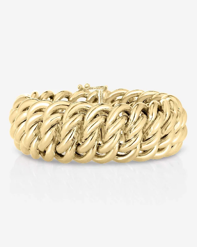 Gold Jumbo Braided Chain Bracelet