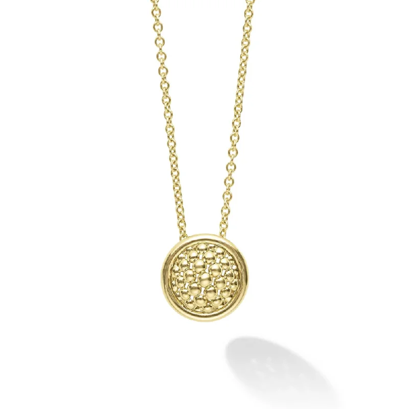 Lagos Meridian 18k Gold Circle Pendant Necklace